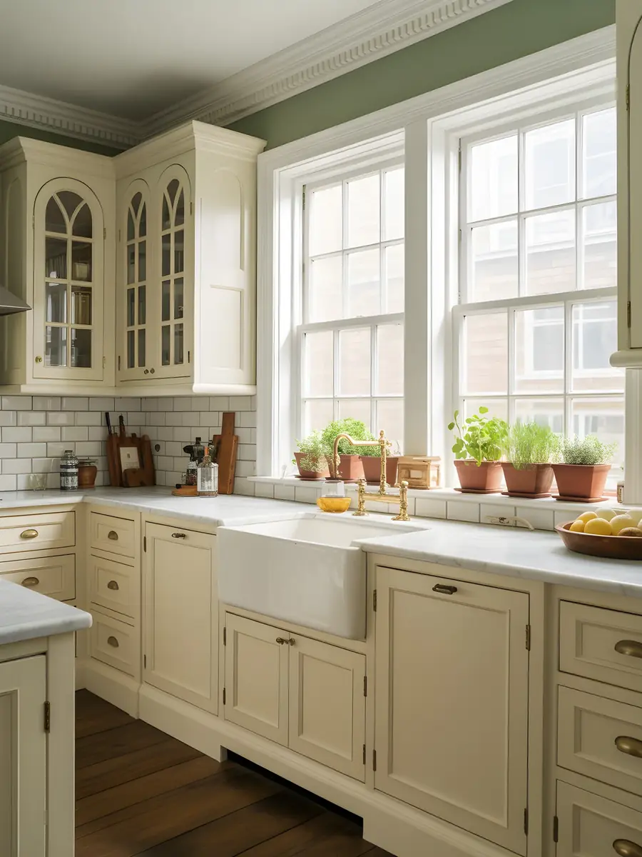 Traditional kitchen window and sink used as a design reference image